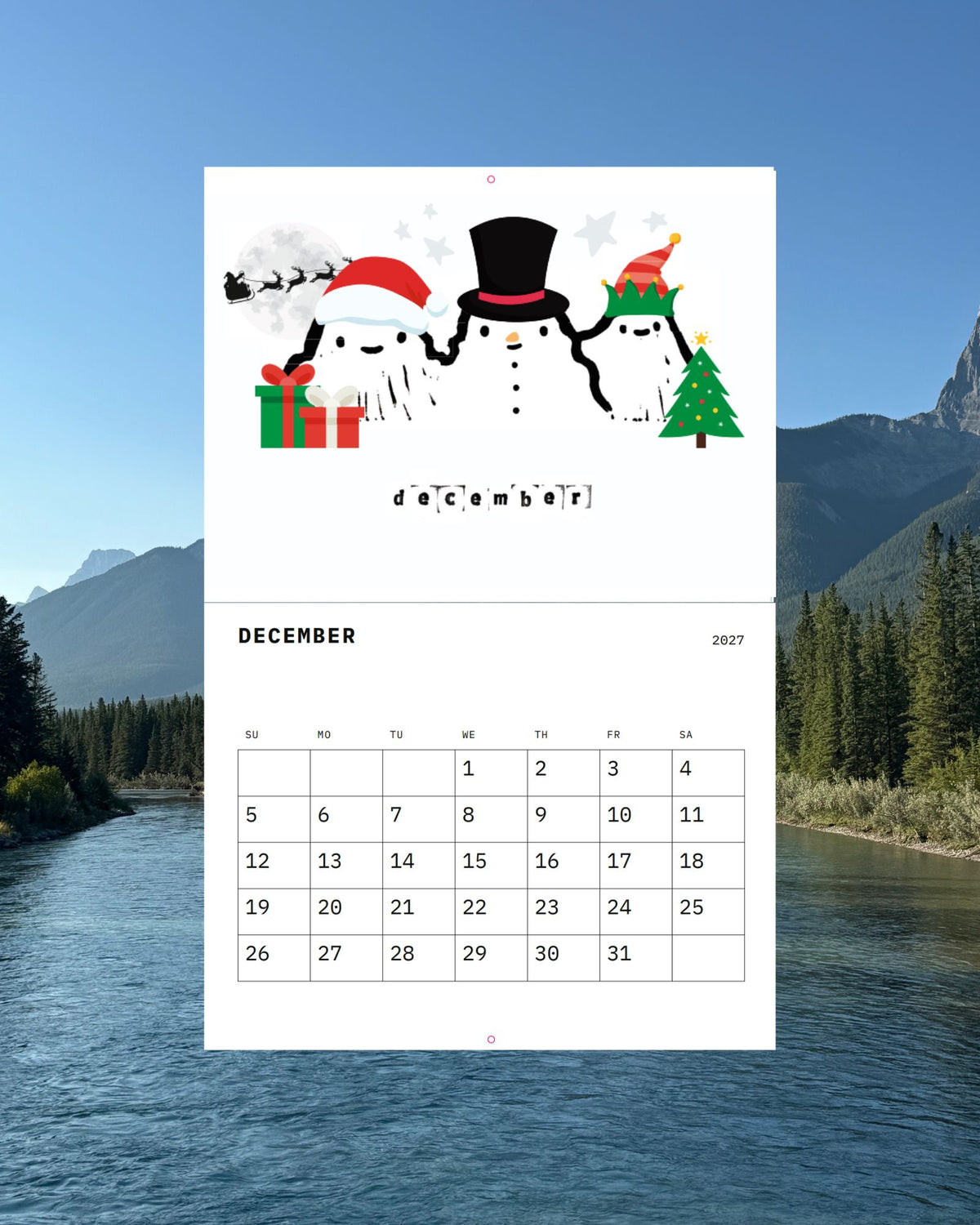Three Sisters 2027 Calendar
