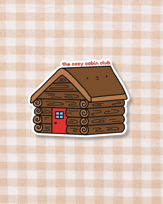 Cozy Cabin Club Sticker