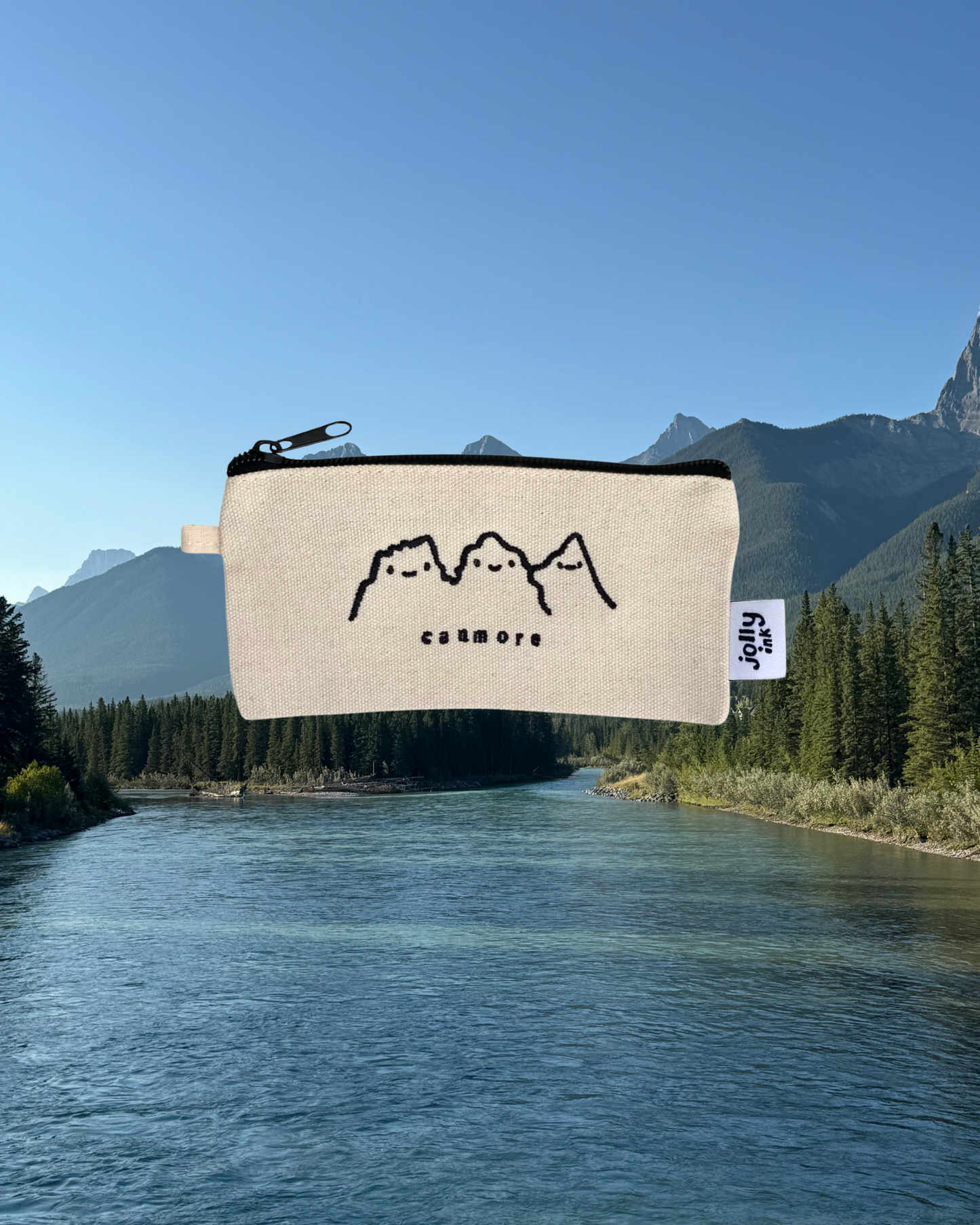 Three Sisters Embroidered Pouch - Small