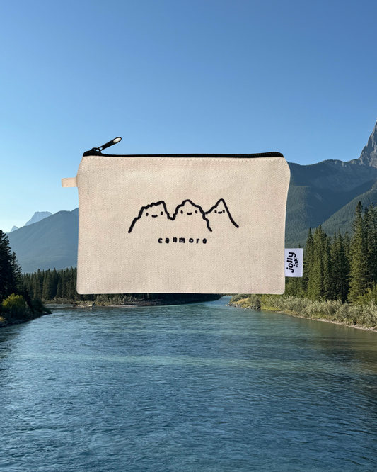 Three Sisters Embroidered Pouch - Medium