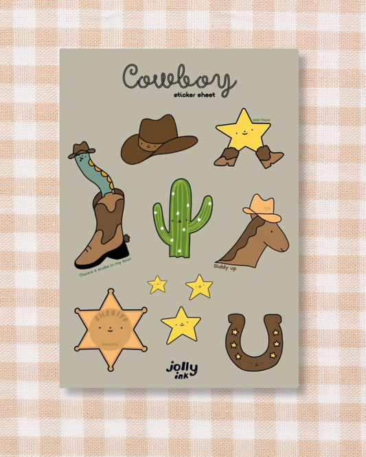 Cowboy Sticker Sheet