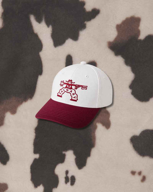 The Calgary Western Burgundy and White Hat