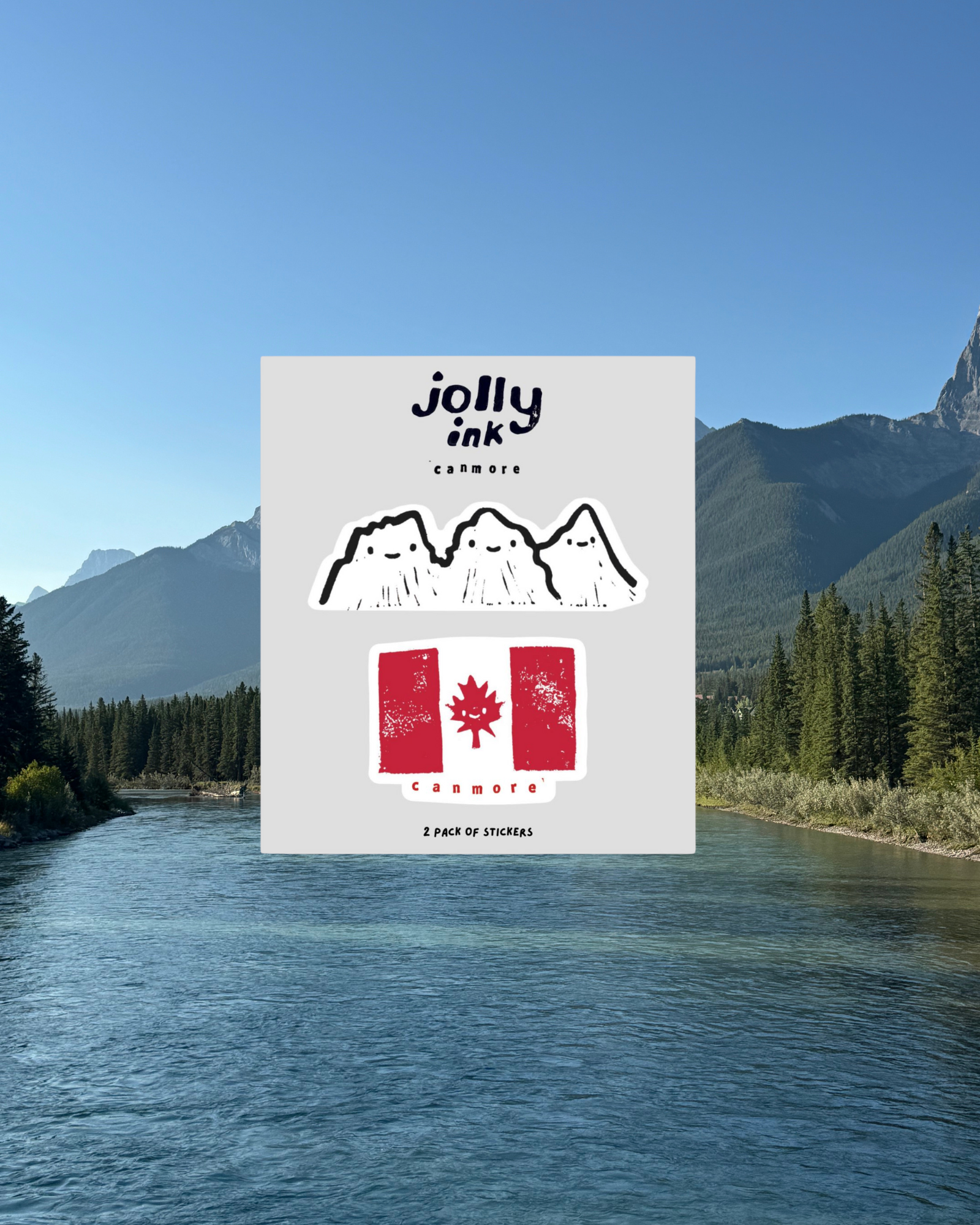 The Three Sisters Canmore 2 pack Of Stickers – Jolly Ink