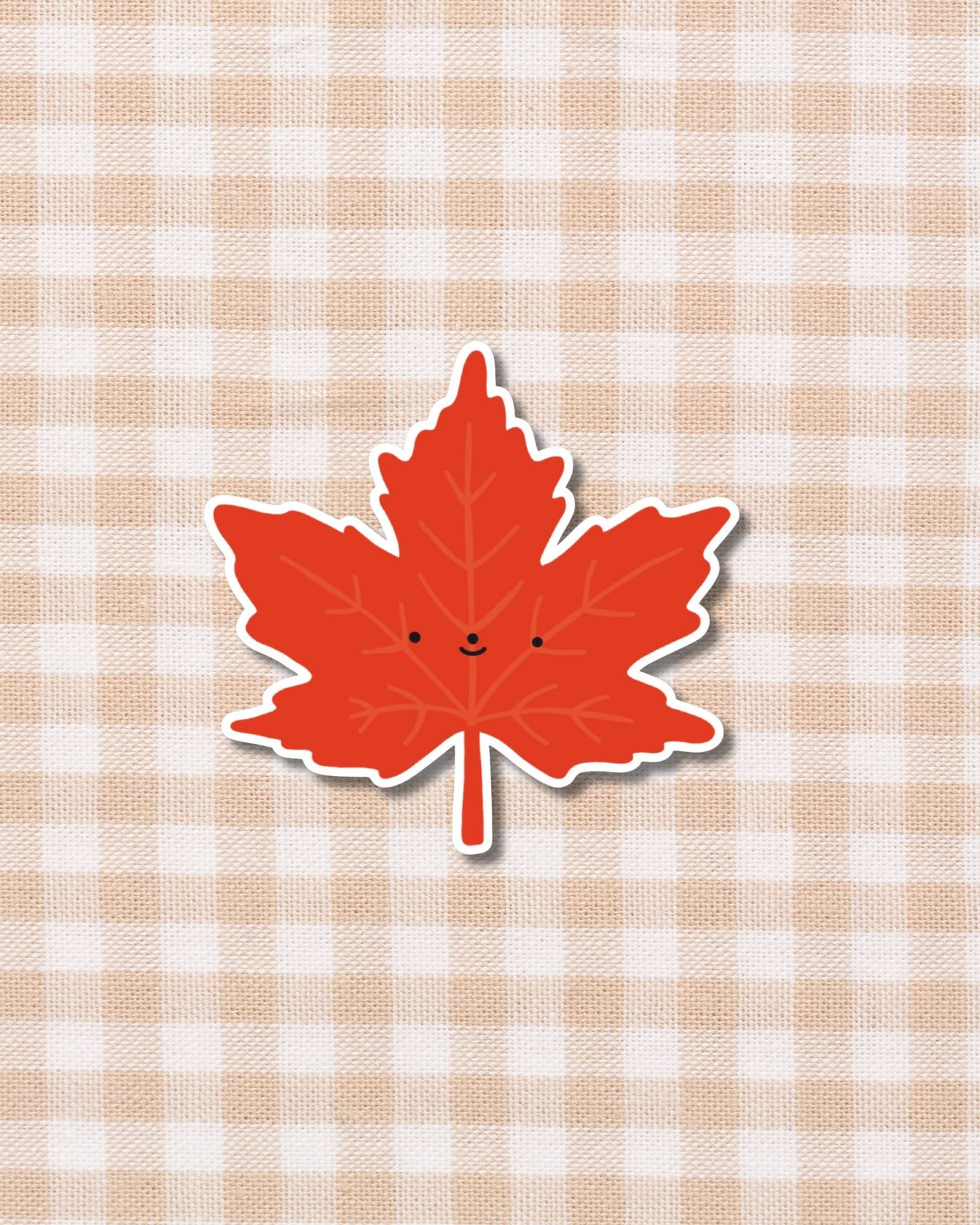 Red Maple Leaf Sticker
