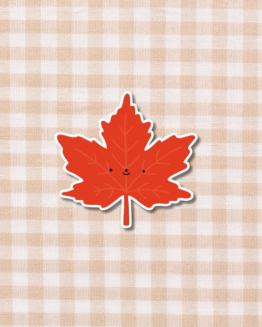Red Maple Leaf Sticker