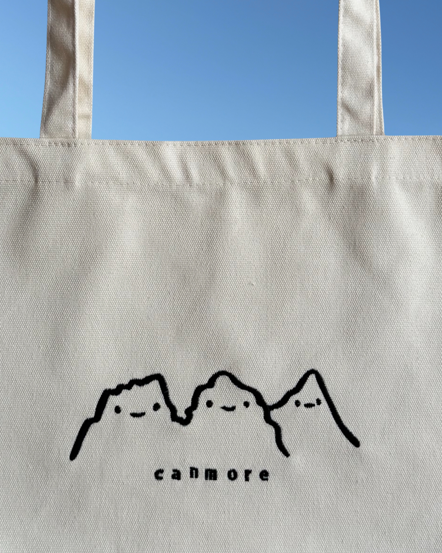 Three Sisters Tote Bag with Black embroidery