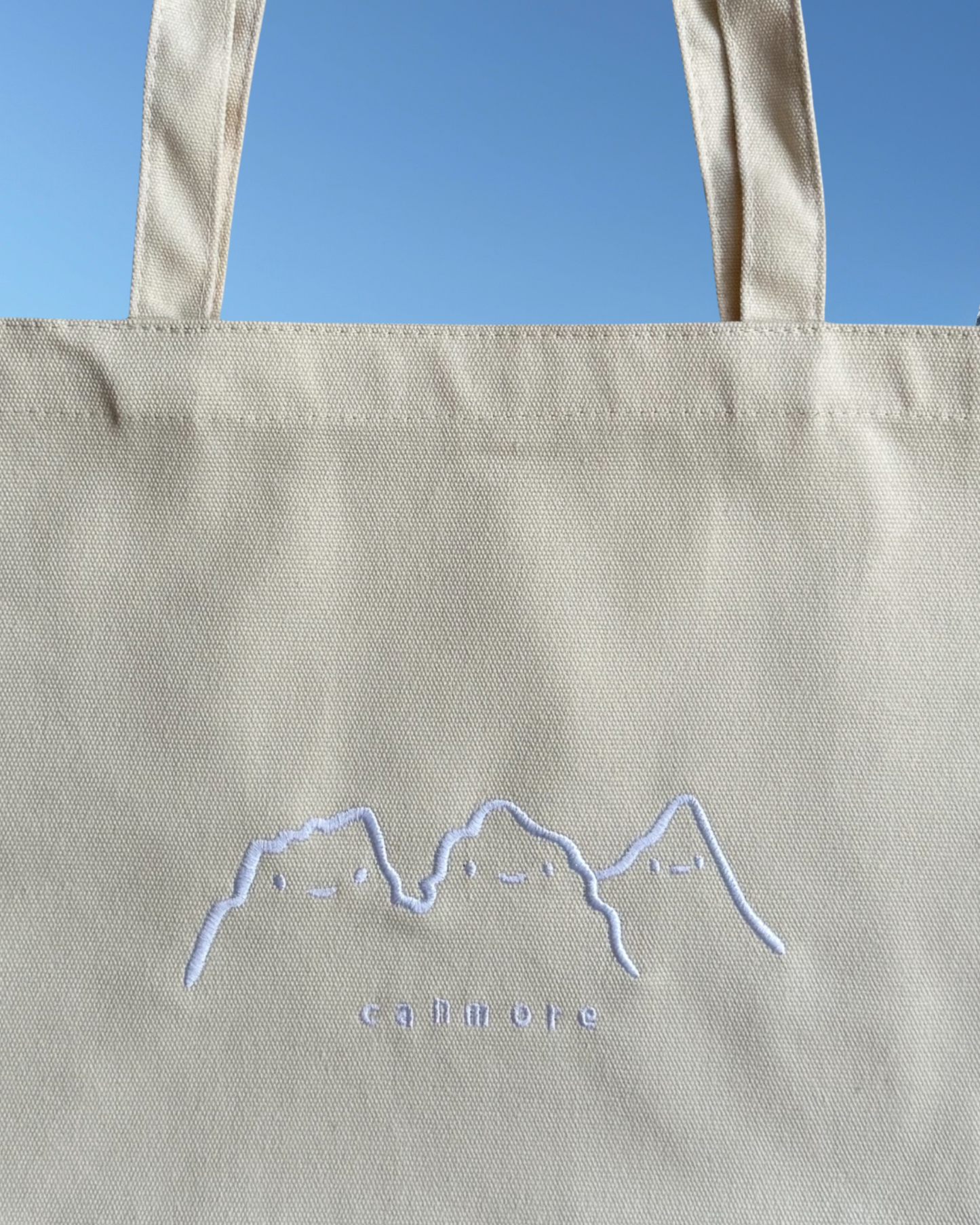 Three Sisters Tote Bag with White embroidery