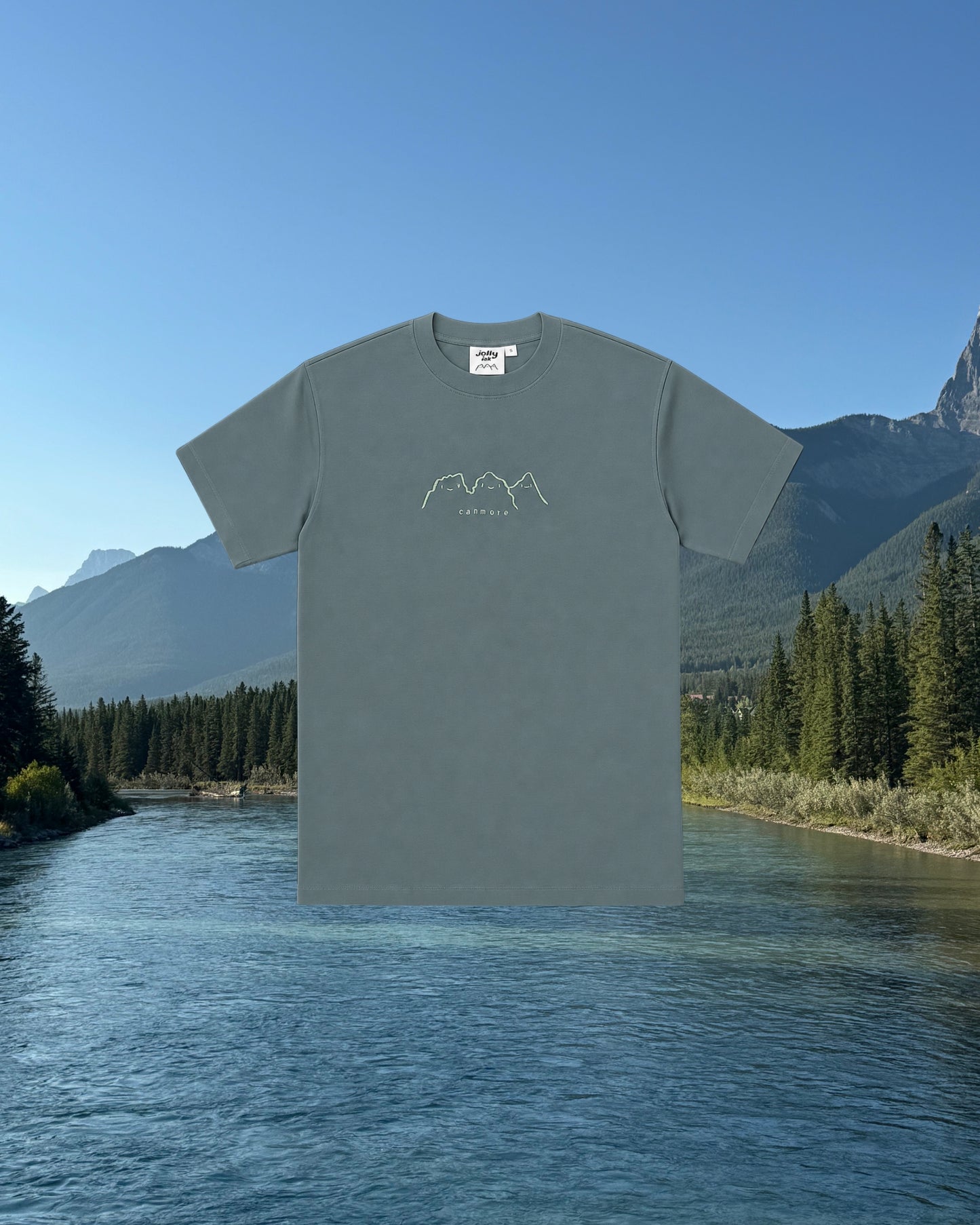 The Three Sisters Embroidered T-Shirt Green