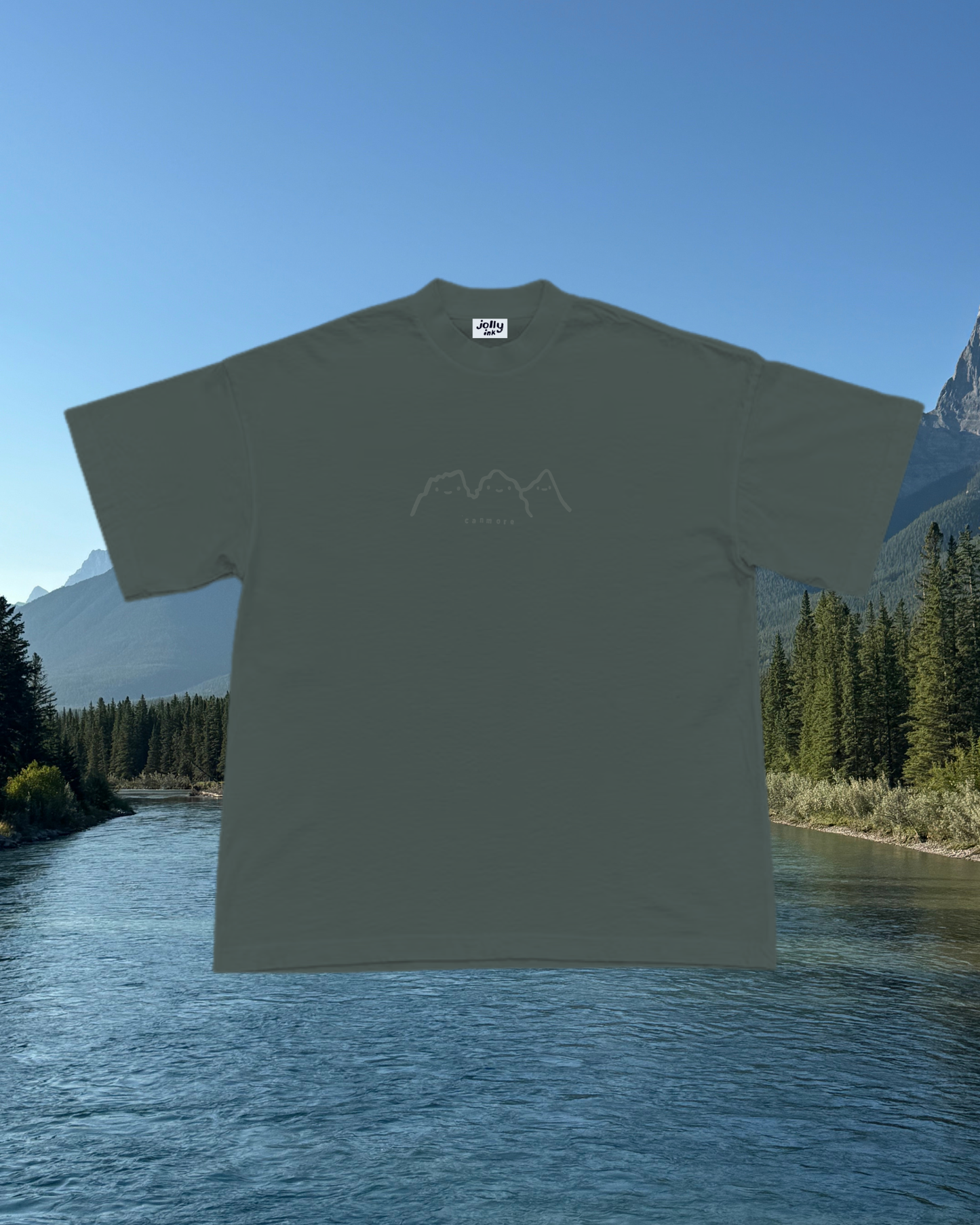 The Three Sisters Embroidered T-Shirt Green