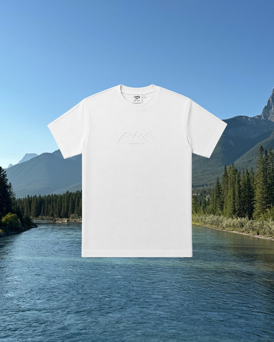 The Three Sisters Embroidered T-Shirt White