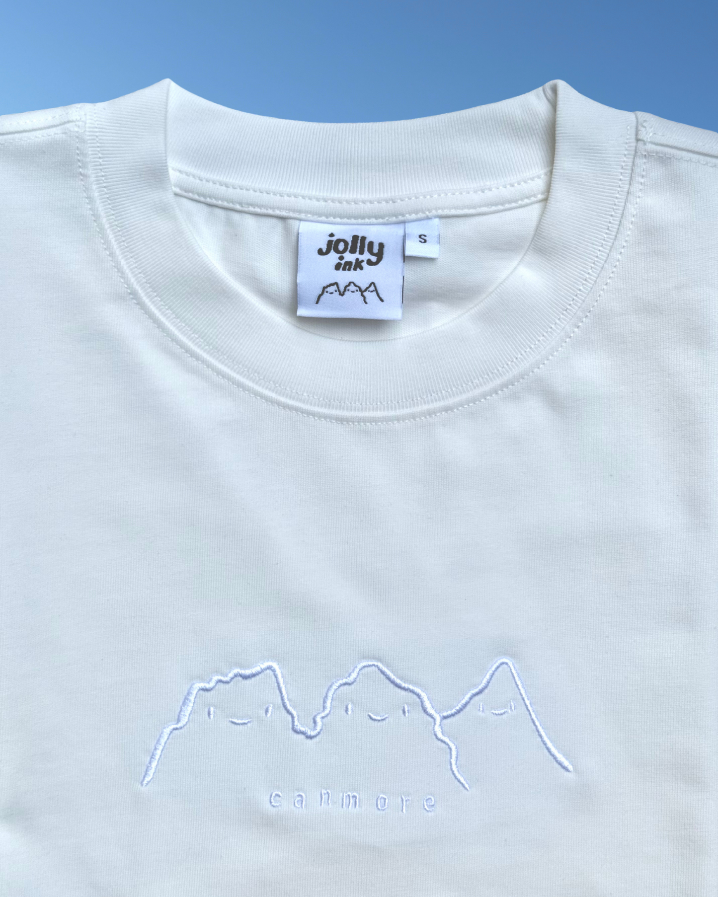 The Three Sisters Embroidered T-Shirt White