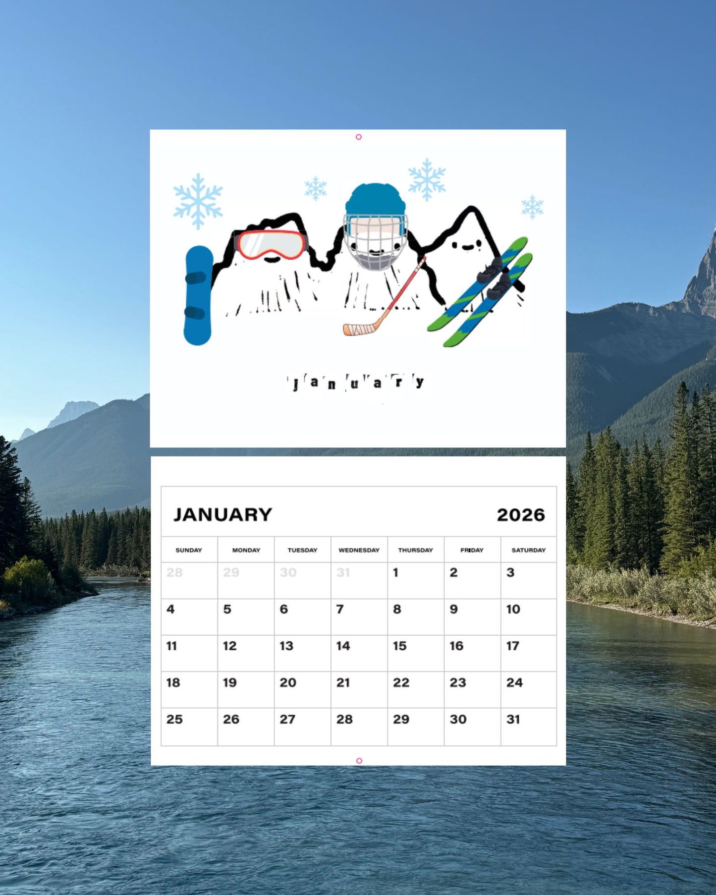 Three Sisters 2026 Calendar