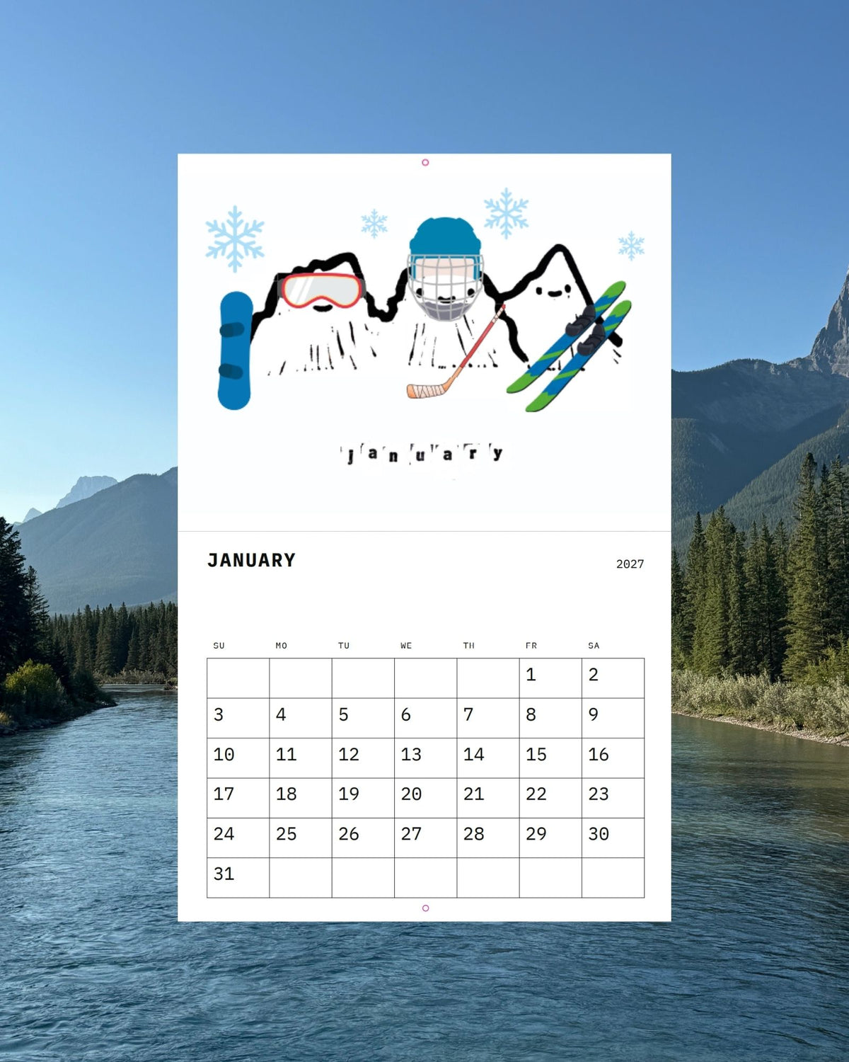 Three Sisters 2027 Calendar