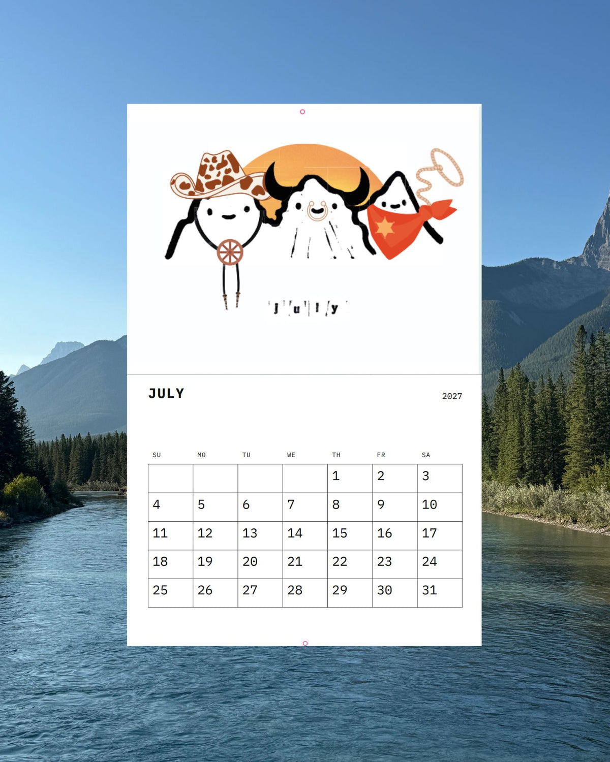Three Sisters 2027 Calendar