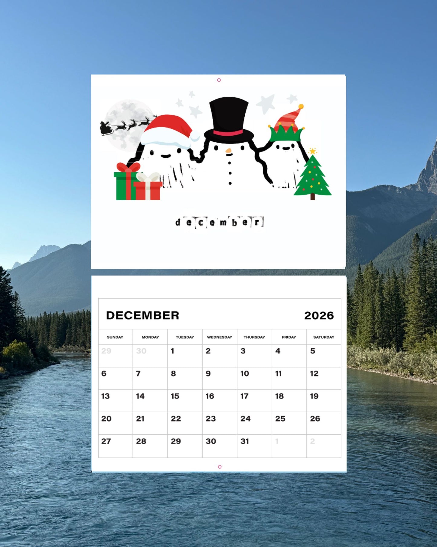 Three Sisters 2026 Calendar
