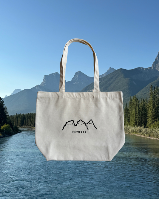 Three Sisters Tote Bag with Black embroidery